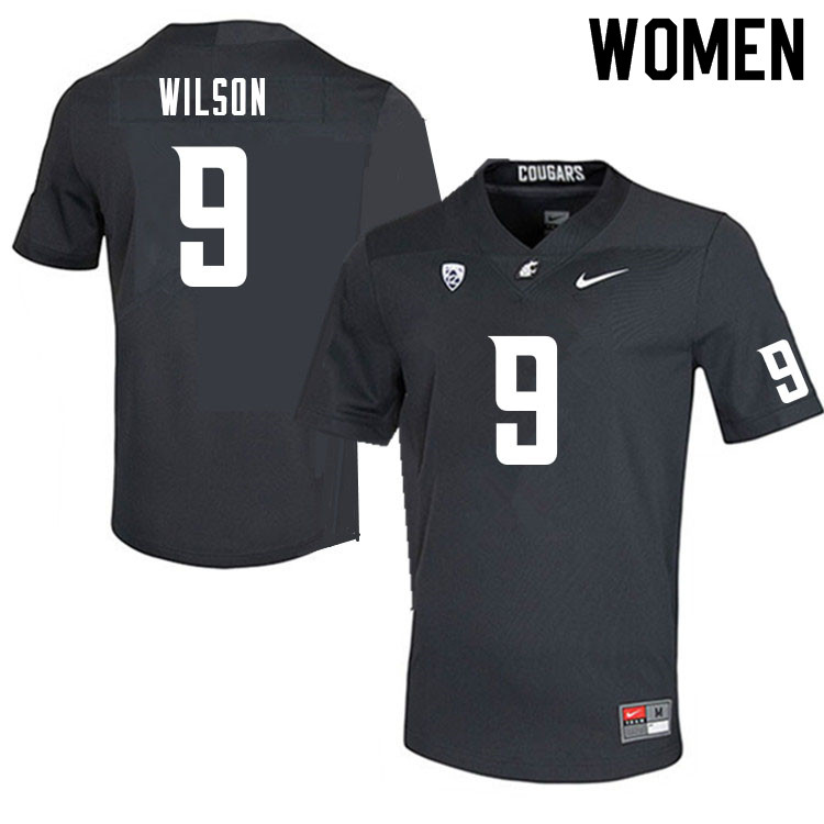 Women #9 Ben Wilson Washington State Cougars College Football Jerseys Sale-Charcoal